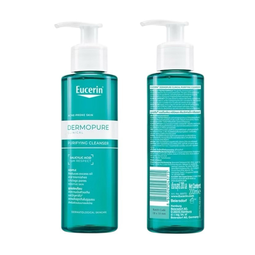 [Exp.2028]Eucerin pro Acne Solution Cleansing Gel เจลล้างหน้า 200ml-400ml