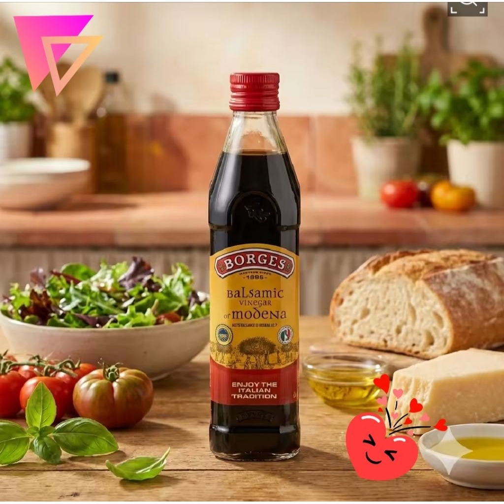 [Made​ in​ Italy]​ Borges >Balsamic น้ำส้มสายชูบัลซามิกแท้จากเมืองโมเดนา ประเทศอิตาลี​ 500ml และ250 