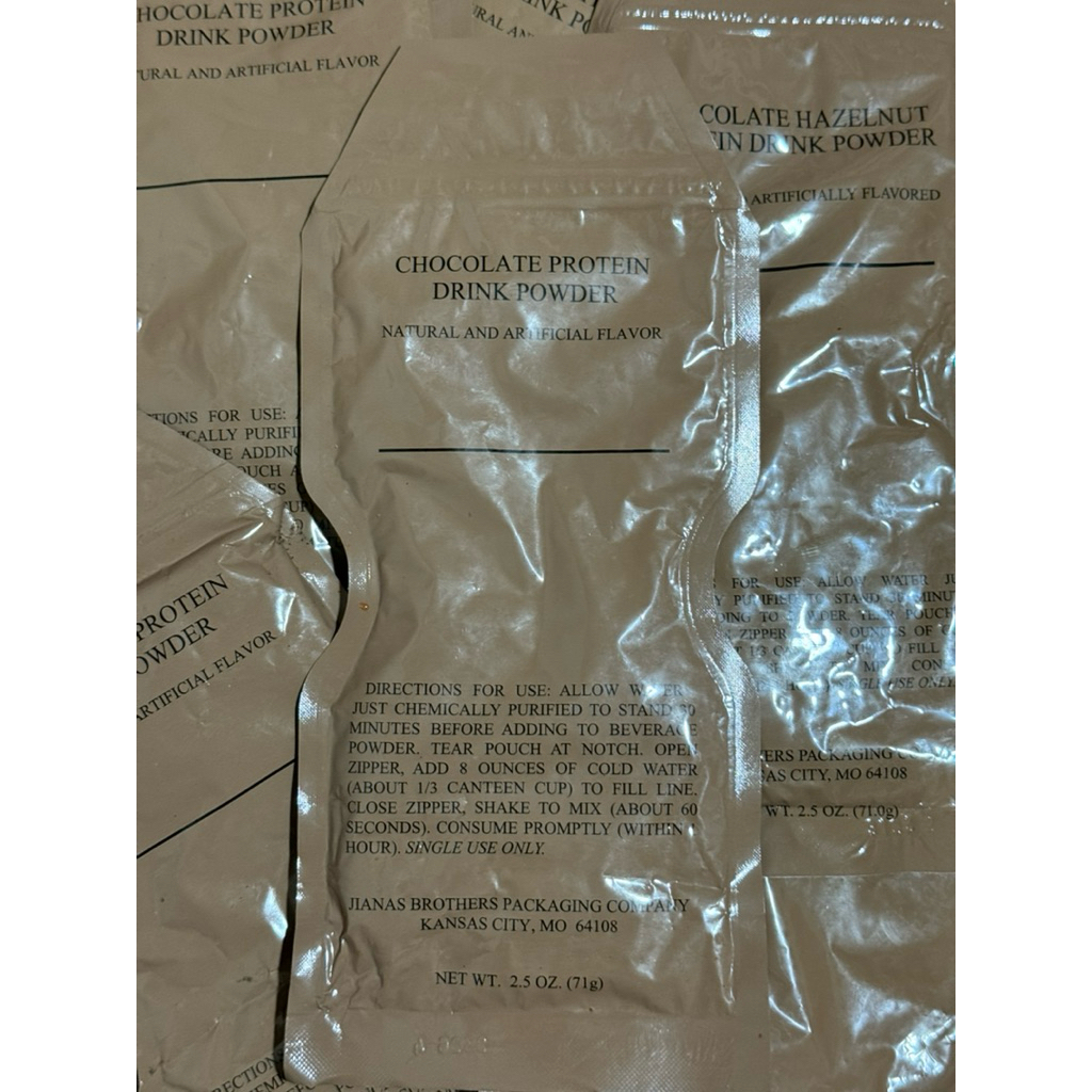 Chocolate Protein Drink Powder (ผงเครื่องดื่มโปรตีนรสช็อกโกแลต) MRE (Meal, Ready-to-Eat)