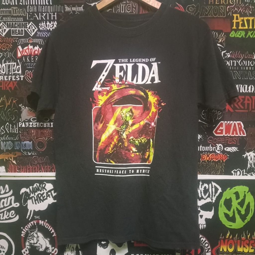 เสื้อยืดมือสอง ต่างประเทศ เกมส์ Zelda ลายสวย Size M.อก20/ยาว27