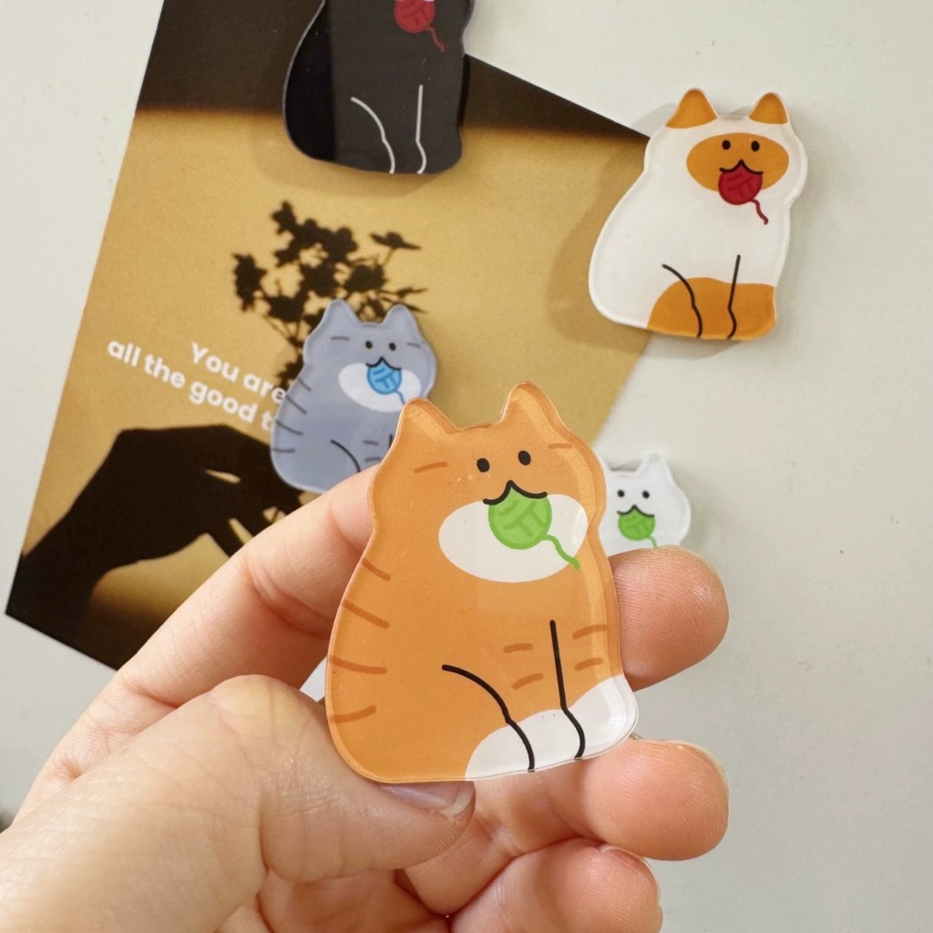 [ร้านไทยพร้อมส่ง] แม่เหล็กแมว แม่เหล็กติดตู้เย็น Magnet ที่ติดตู้เย็น ตัวติดตู้เย็น แม่เหล็ก แม่เหล็กอะคริลิก