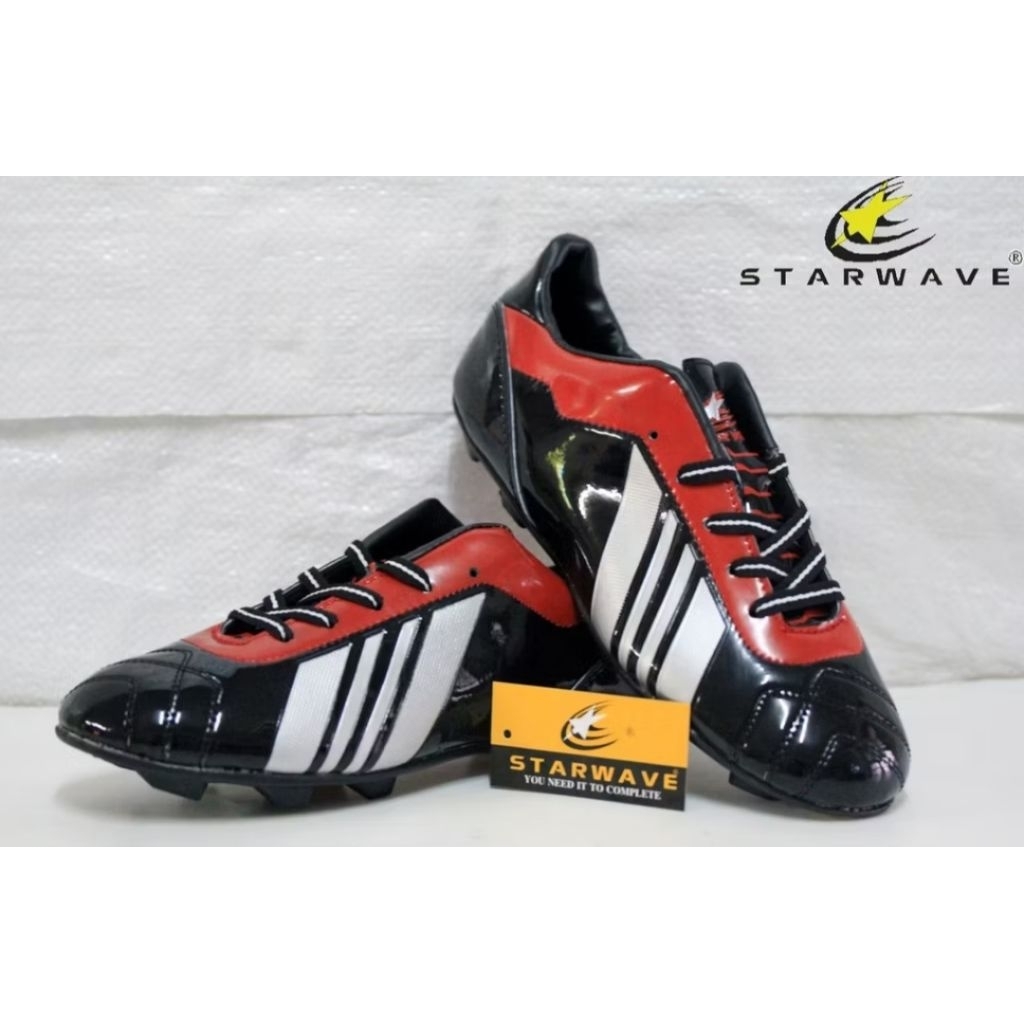 Starwave รองเท้า ฟุตบอล Football Shoes รุ่น SF65 สีดำ , สีแดง เบอร์ 0-8.5 สีดำ