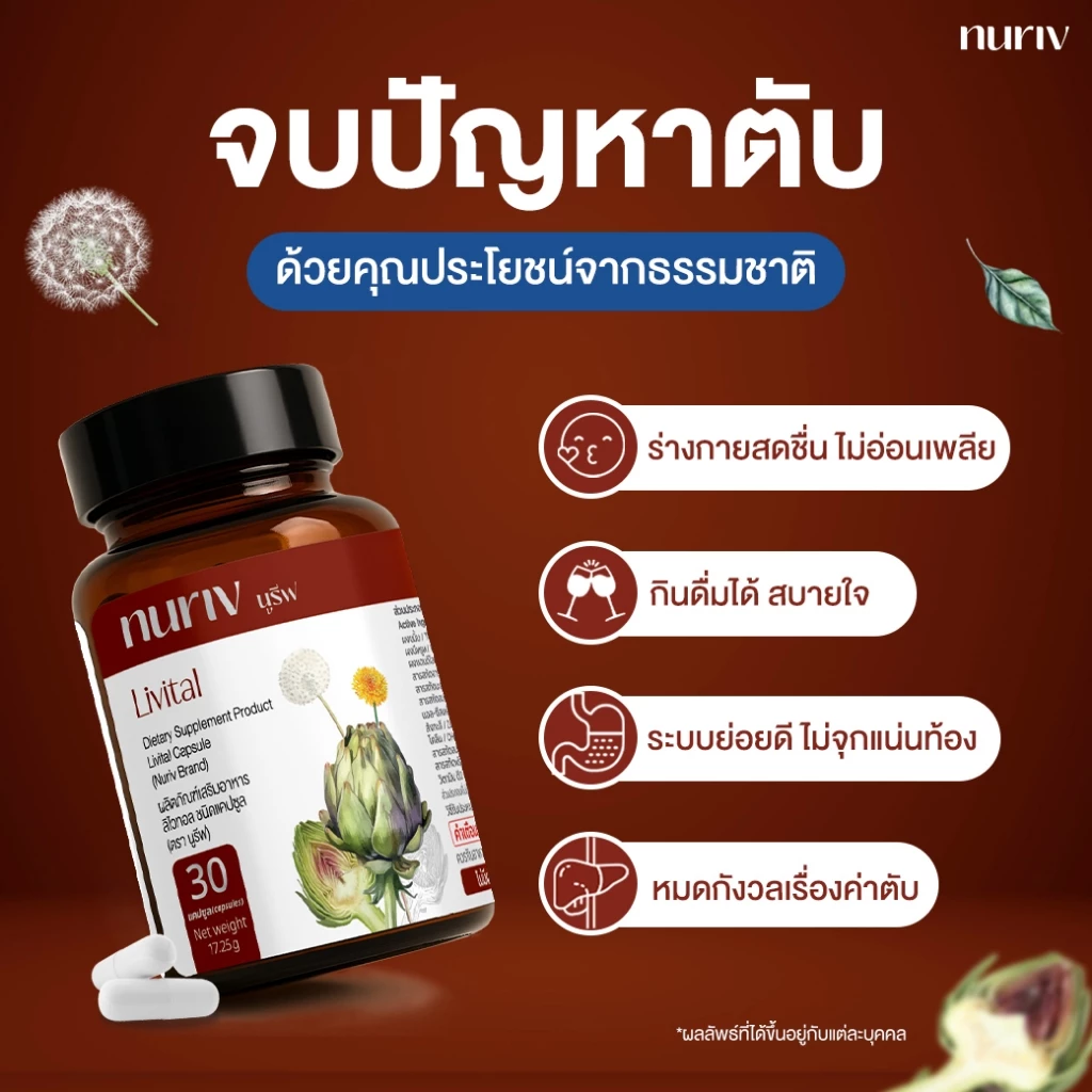 Nuriv Livital 30 Capsules นูรีฟ ลิไวทอล 30 แคปซูล thumbnail 3