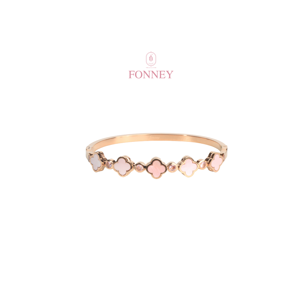 BL-01 Fonney กำไลข้อมือสแตนเลสแท้ ไม่ลอก ไม่ดำ ใส่อาบน้ำโดนน้ำหอมได้