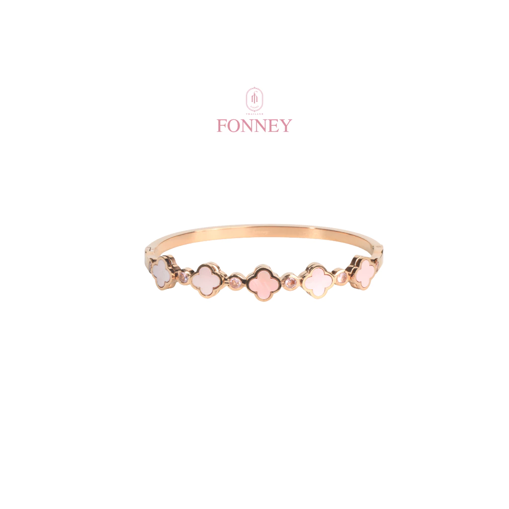 BL-01 Fonney กำไลข้อมือสแตนเลสแท้ ไม่ลอก ไม่ดำ ใส่อาบน้ำโดนน้ำหอมได้