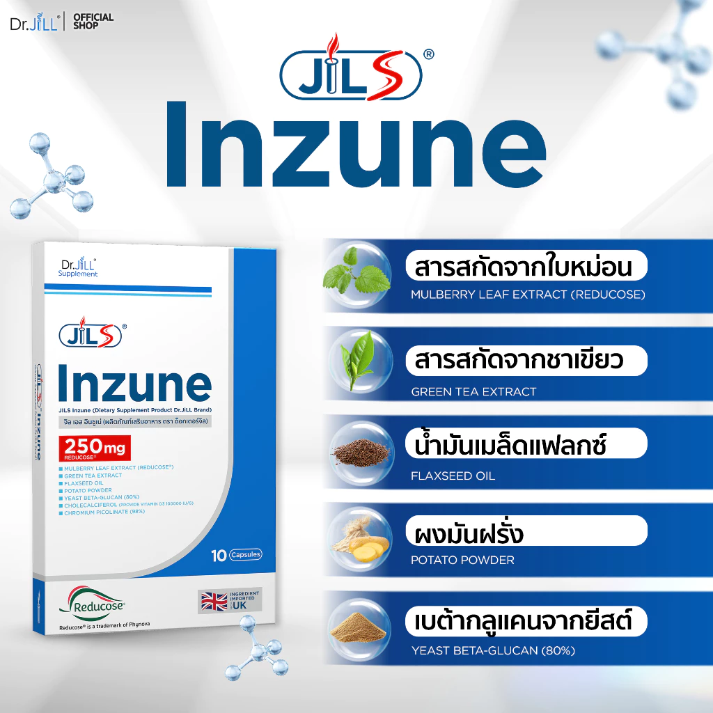 [9.9 นี้เท่านั้น 3 แถม 1] Dr.JiLL Inzune อาหารเสริม ดร.จิล อินซูเน่ 40 แคปซูล 4 กล่อง thumbnail 6