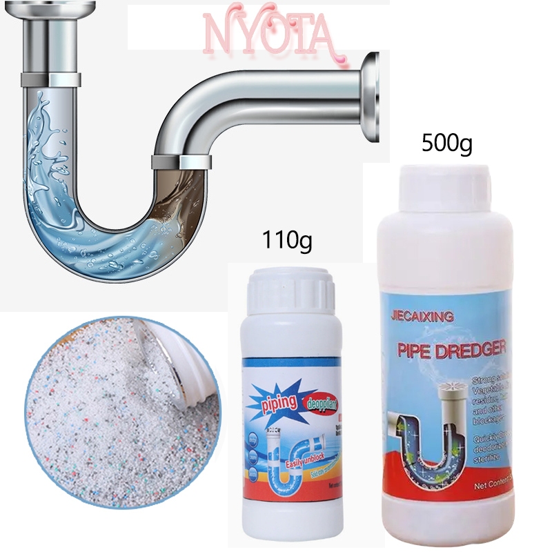 500gผงล้างท่อ สำหรับท่อระบายน้ำ อ่างล้าง และชักโครกที่อุดตัน ห้องครัวและห้องน้ำ