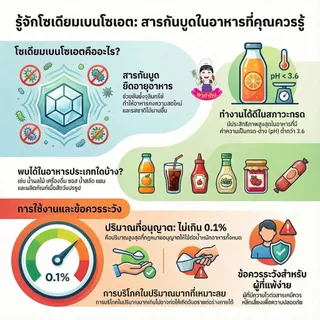 PTKss สารกันเสีย สารกันบูด โซเดียม เบนโซเอต (Sodium Benzoate USA) ขนาด 250 กรัม - 1 กิโลกรัม