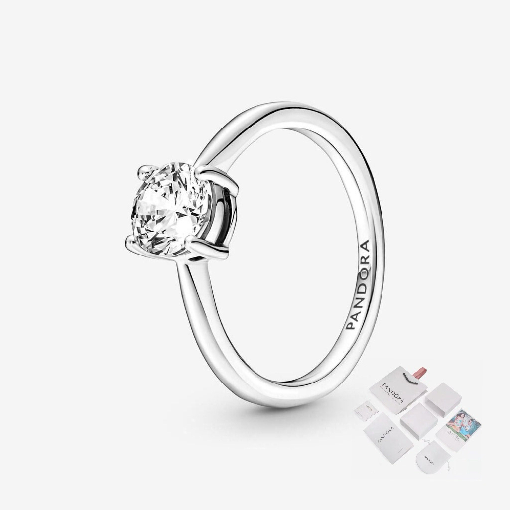 🇦🇹[ส่งจา ที่ไทย]🇹🇭แหวน เงิน925 แหวนแฟชั่น Simple design sparkling ring  เครื่องประดับแฟชั่น ของแท้ 100%