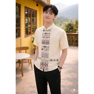 เสื้อช้างผ่าหน้ากระดุมมะพร้าว - ท่านผู้ชาย และ ท่านหญิง