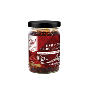 เทศไทย พริก หอม กระเทียมกรอบ ขวดแก้ว 200 กรัม (Taste Thai Chilli Garlic Crunch)