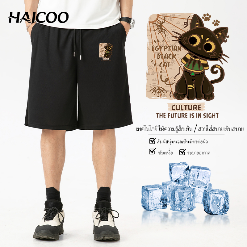HAICOO กางเกงขาสั้นผู้ชาย ตาข่ายแห้งเร็ว 100%โพลีเอสเตอร์ เย็นสบาย ไซส์ S-5XL
