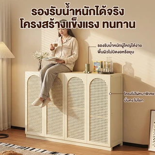𝐌𝐈𝐂𝐈 ตู้ไม้ ตู้เก็บของใหม่ ตู้สำหรับบ้าน สไตล์เรียบง่าย ความจุขนาดใหญ่ รับน้ำหนักได้ดี