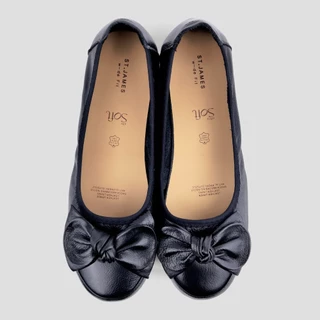 ST.JAMES รองเท้าหนังแท้/รองเท้าส้นเตารีด ส้น 3 CM. รุ่น MELLOW สี BLACK | รองเท้า ผู้หญิง