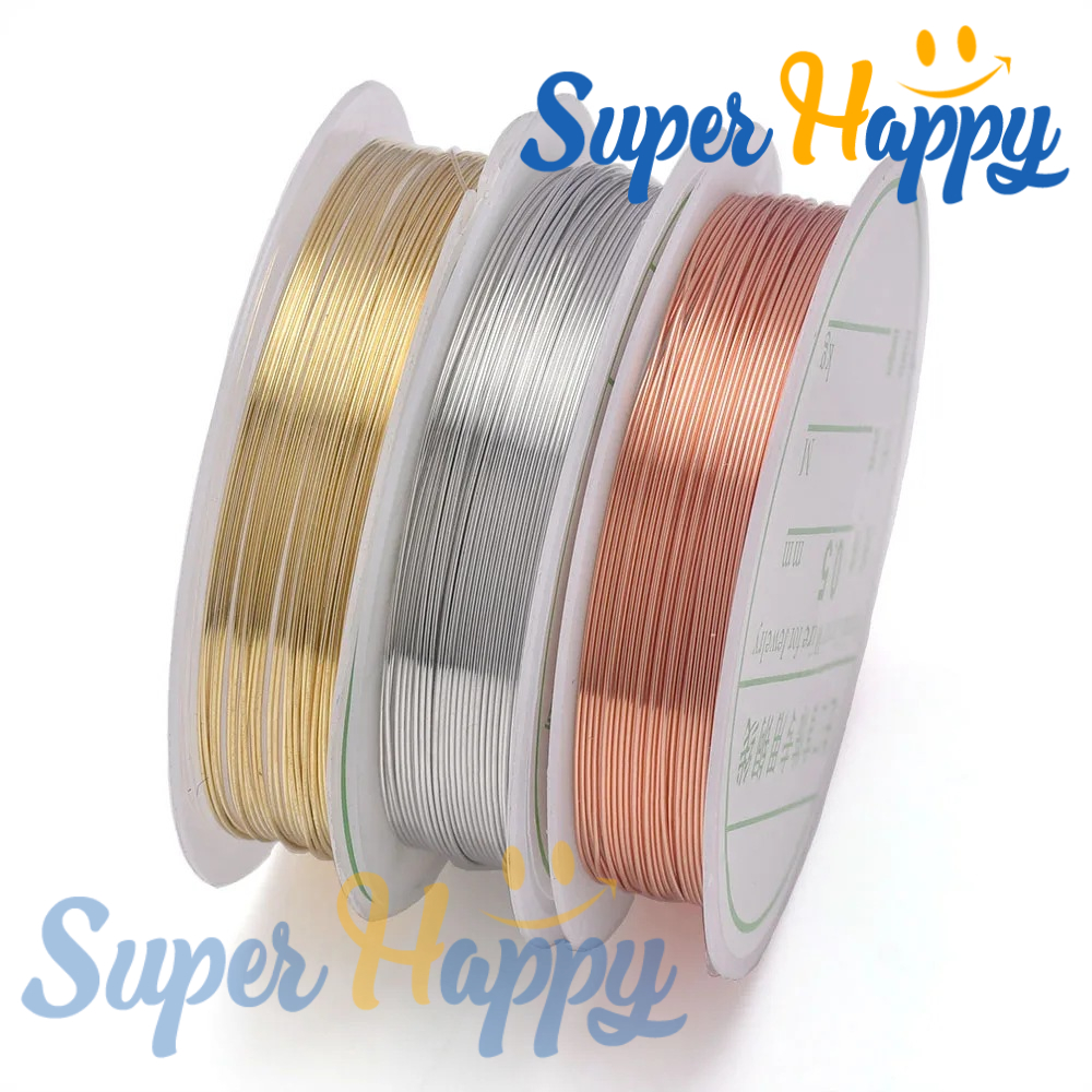 ลวดทำเครื่องประดับ DIY สีทอง เงิน โรสโกล | ลวดนิ่มดัดง่าย ไม่หัก สำหรับทำแหวน กำไล งานแฮนด์เมด
