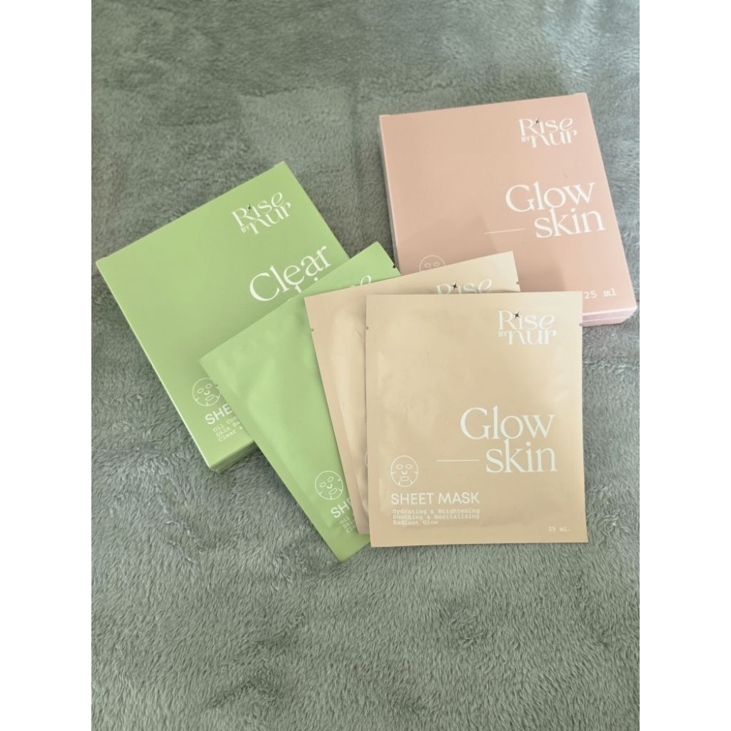 (ของใหม่แท้ 100%) Rise By Nur Glow Skin Mask แผ่นมาร์คหน้ากระจ่างใส