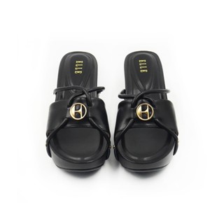 ELLE SHOES(SANDELS) รองเท้าสวมส้นตึก มีให้เลือก 2 สี รุ่น EL…