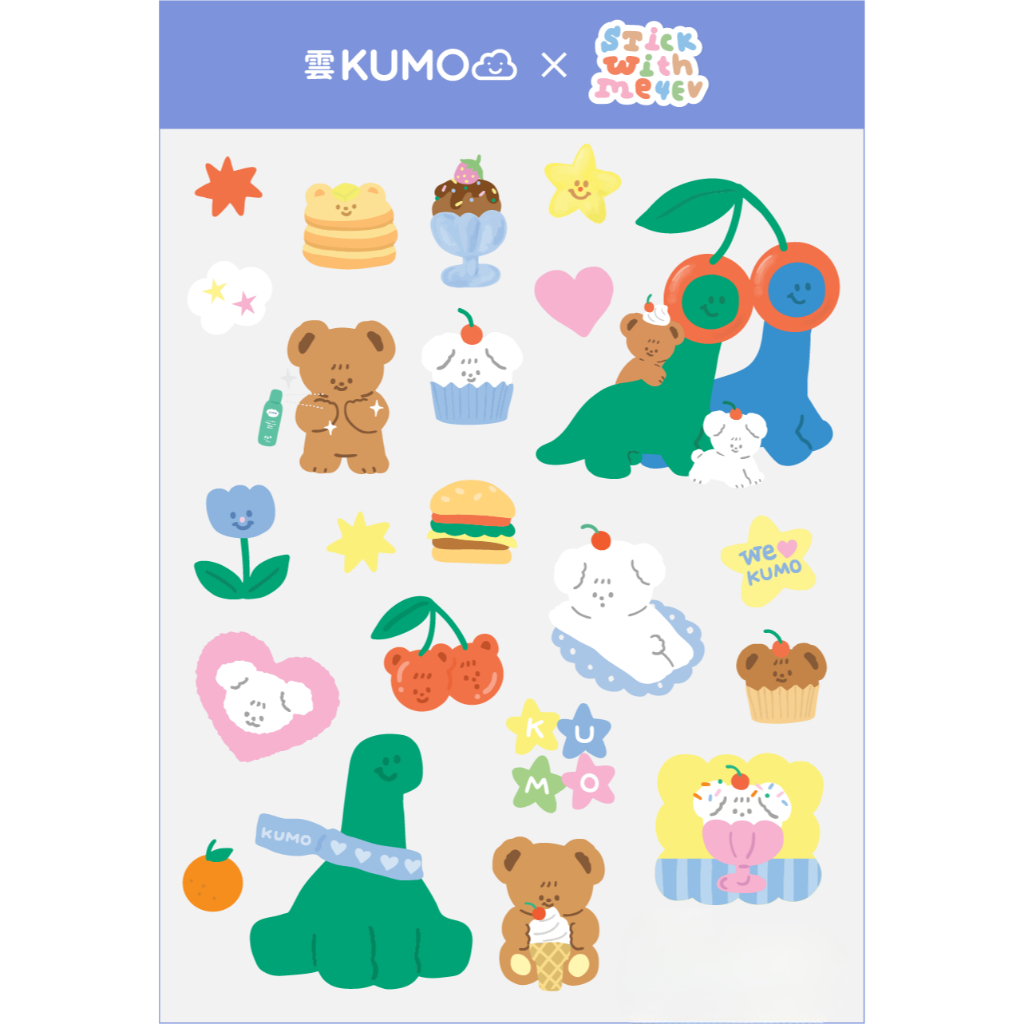 [ของแถม] Kumo x Stwm Waterproof sticker ลายลิขสิทธิ์แท้จาก Kumo ลายสุดน่ารัก