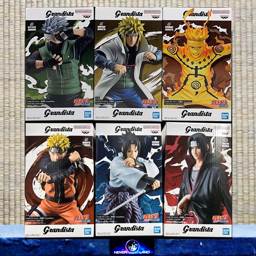 BANDAI FIGURE: GRANDISTA - NARUTO SHIPPUDEN / นารูโตะ ตำนานวายุสลาตัน - NARUTO UZUMAKI /  UCHIHA SAS