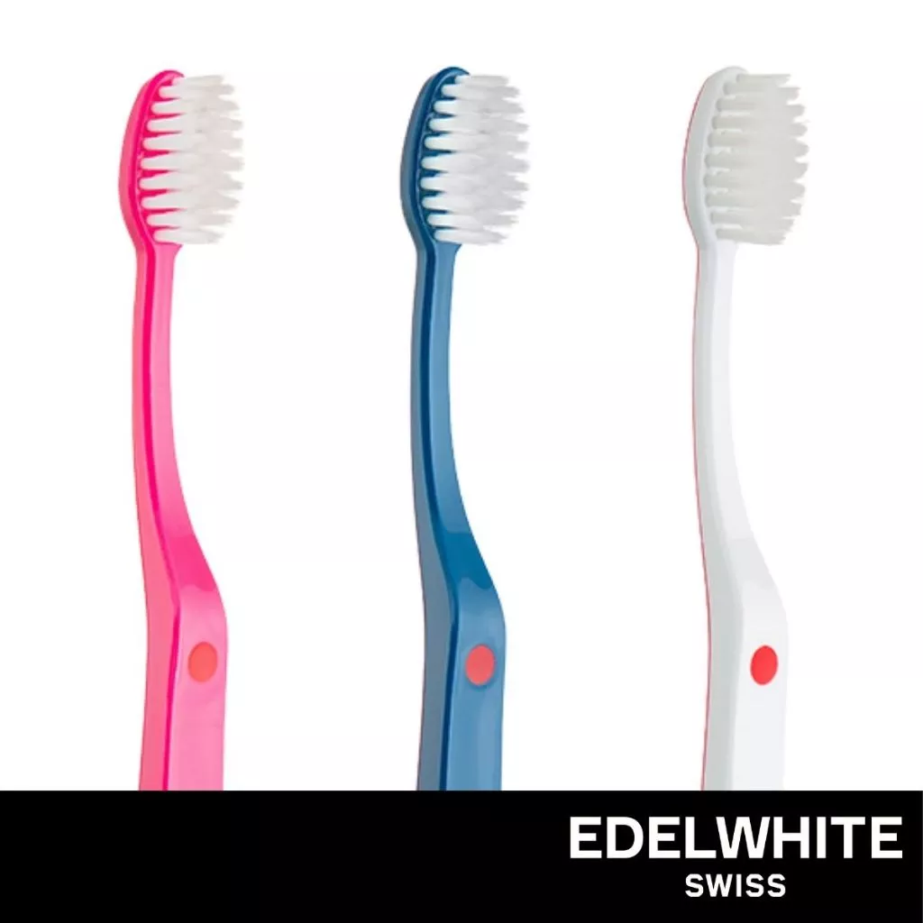 [เหงือกบอบบาง-เหงือกร่น] EDELWHITE UltraSoft Flosserbrush แปรงสีฟัน ขนนุ่มพิเศษ ถนอมเหงือก