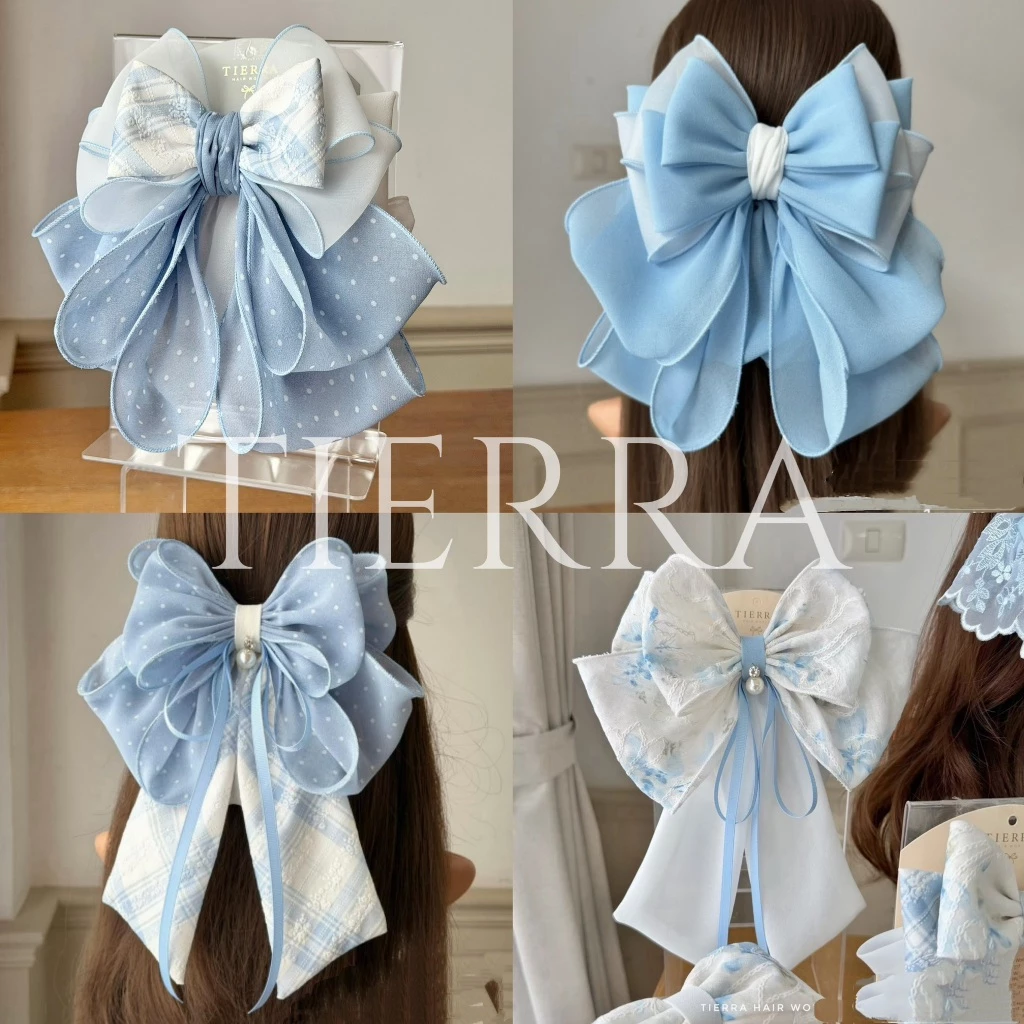 รวมเน็ตติดผมสีฟ้า ผ้าลายดอท ผ้าลูกไม้ แบรนด์เทียร์ร่า