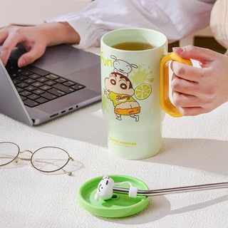 【ของแท้】shinchan ชินจัง ถ้วยเซรามิกขนาดใหญ่ 660ml ส่งหลอด กล่องสวยงาม ของขวัญวันหยุด