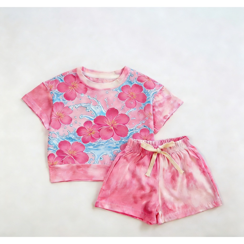 พร้อมส่ง ฐ18-ฐ21 8405 ขาสั้นลายดอก
