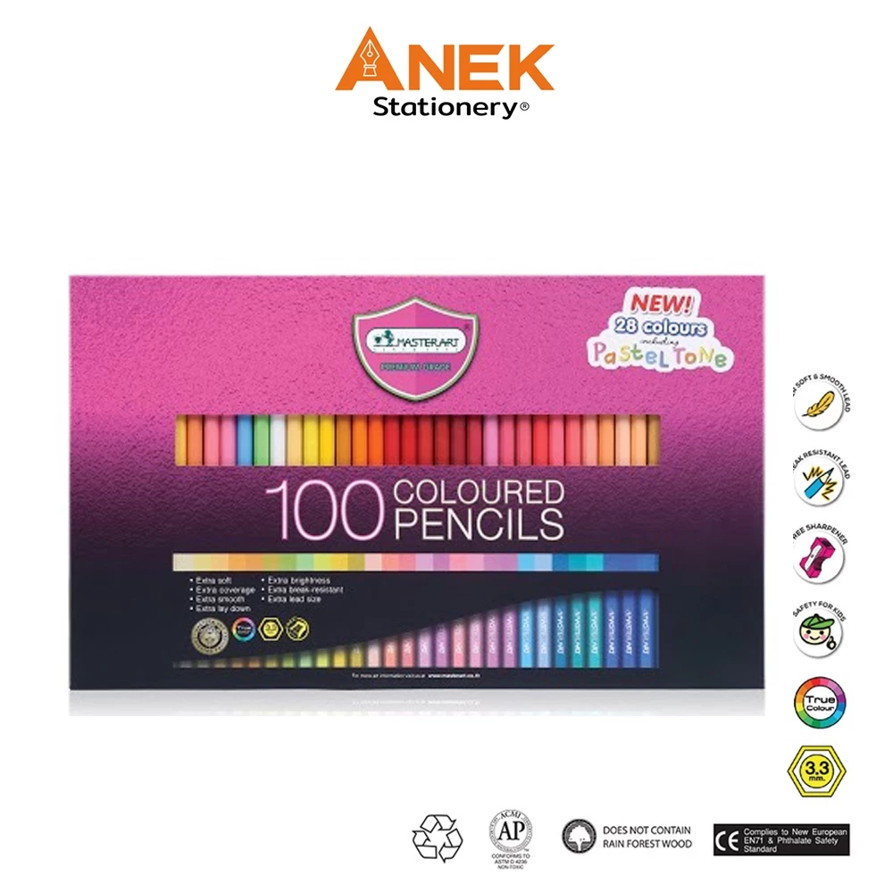 สีไม้มาสเตอร์อาร์ต Master Art รุ่น Premium grade 100สี ,150สี (จำนวน 1 กล่อง)