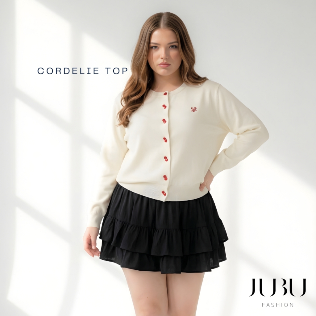 JUBUFASHION เสื้อคลุมคาร์ดิแกนแขนยาวสาวอวบ เสื้อไหมพรมผ้านุ่ม แฟชั่นเกาหลี อก35-42นิ้ว#601