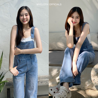 mycloth.officials (914-1) -✨🐻🦋 เอี๊ยมยีนส์ขายาว สียีนส์อ่อน …