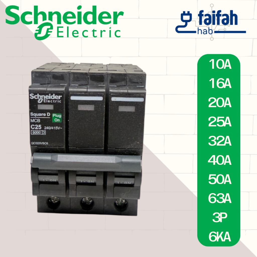 Schneider Electric QO310VSC6T QO316VSC6T QO320VSC6T QO332VSC6T QO340VSC6T QO350VSC6T เซอร์กิตเบรกเกอ