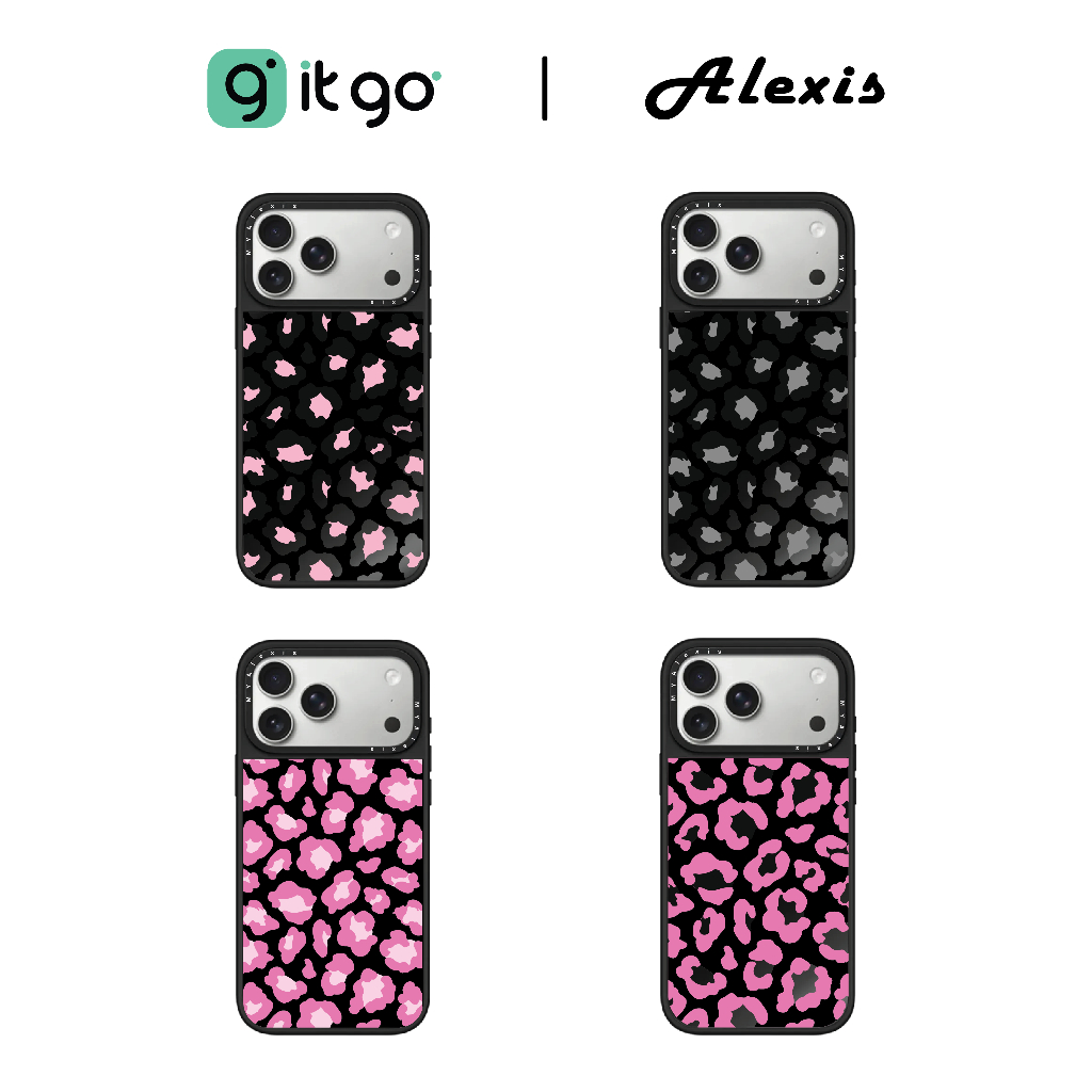 เคสดำกันกระแทก Alexis Cartoon ซ่อน Magnetic (10) Leopard Style – ลายเสือดาว หวานซน แต่แกร่ง