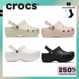 รองเท้าลำลองCrocs Platform Clog Shoes Women's Sandals Classi…