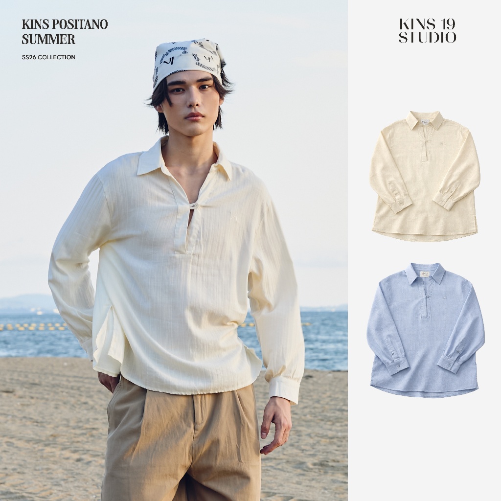 KINS 19 STUDIO |  KINS Pullover Shirt เสื้อแขนยาวคินส์ [KN148]