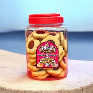 ขนมบิสกิตดอกไม้ไส้ช็อกโกแลตและบิสกิตสตอเบอรี่ เลือกขนาดด้านใน