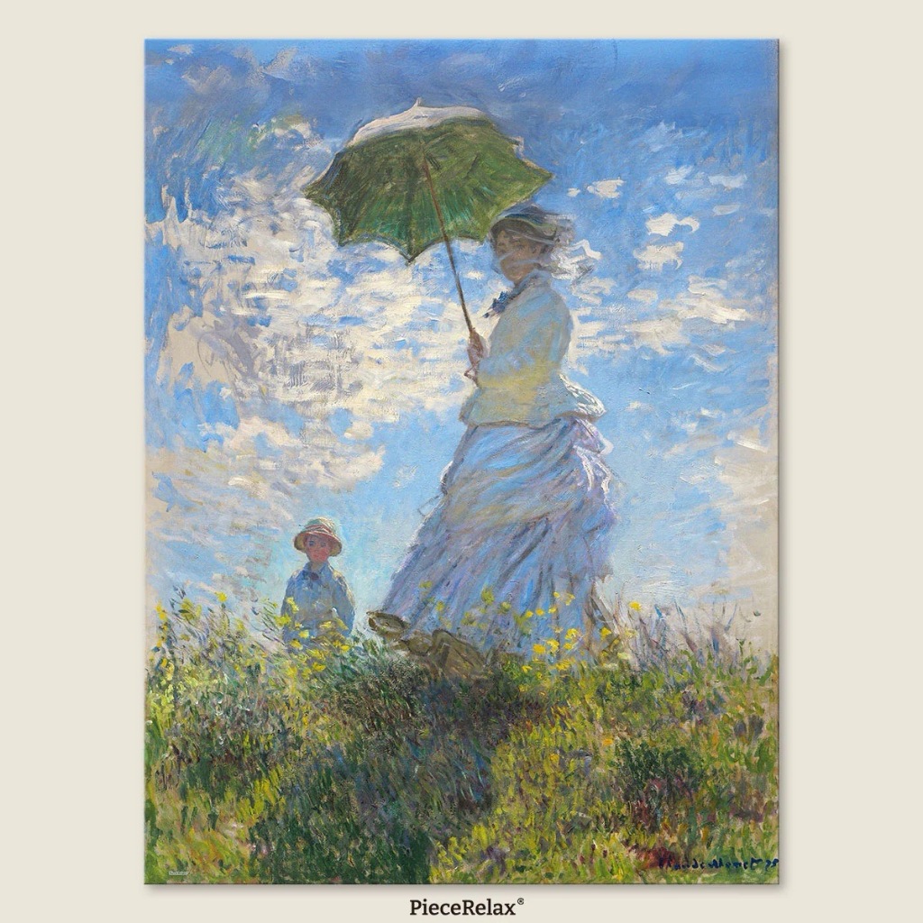 PieceRelax: Monet - Woman with a Parasol (1008 Pieces) [Plastic Jigsaw Puzzle]