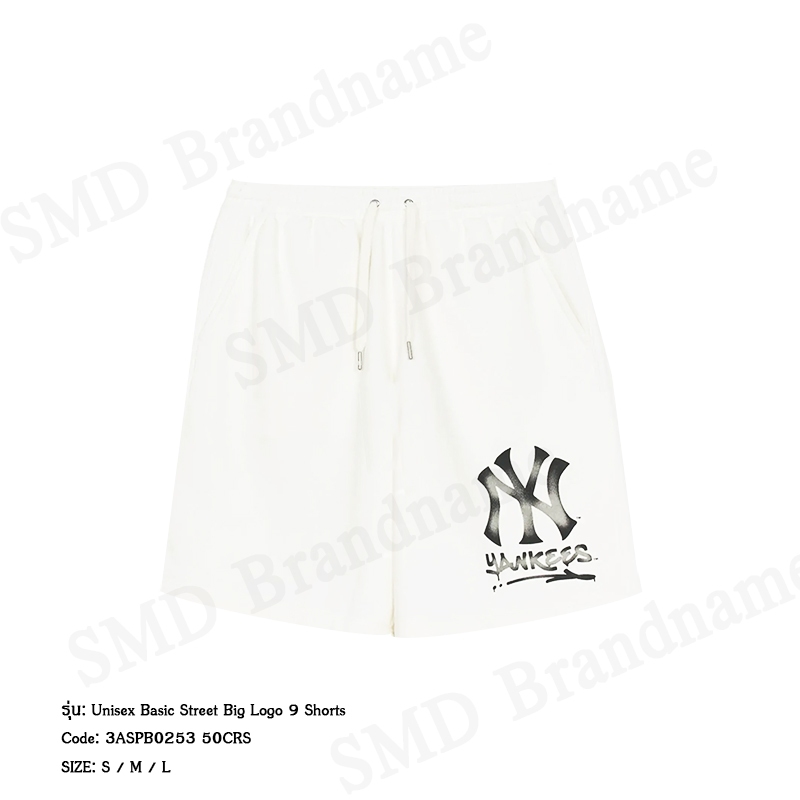 MLB กางเกงขาสั้น รุ่น Unisex Basic Street Big Logo 9 Shorts Code: 3ASPB0253 50CRS