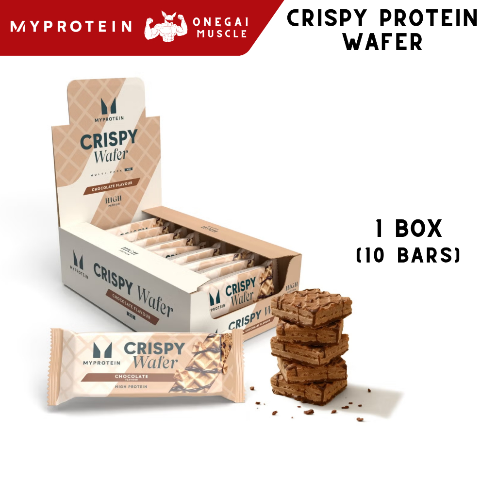 Myprotein Protein Wafers BOX of 10 - Chocolate, Vanilla - High Protein Snack, Protein bar