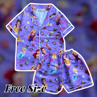 ชุดนอนเด็ก ฟรีไซร้ คอตตอนผสม แขนสั้นขาสั้น