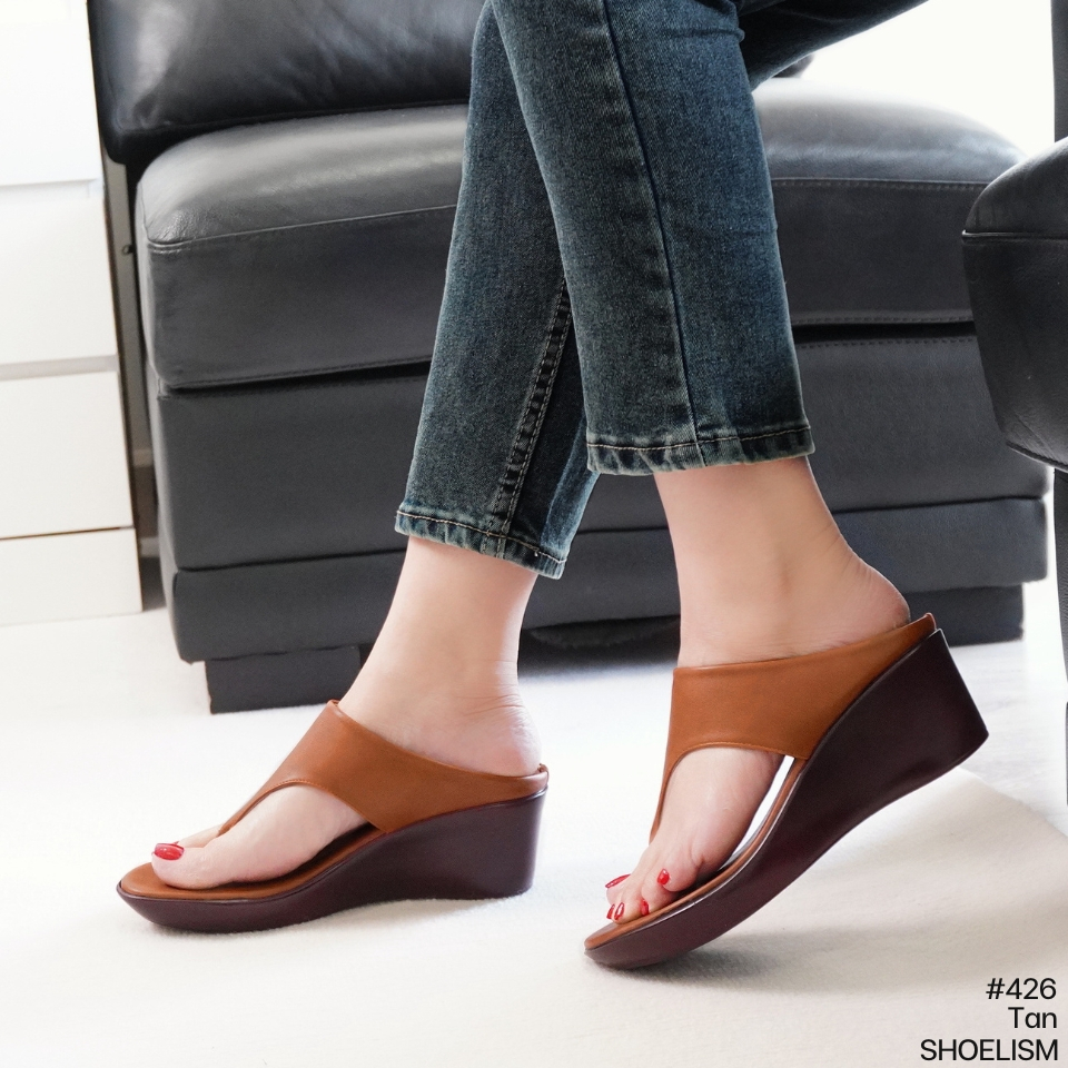 #426 # รองเท้าลำลองส้นเตารีด เรียบง่าย น้ำหนักเบา ซัพพอตเท้าได้ดีเดินสบาย ใส่ได้ทุกวันSHOELISM