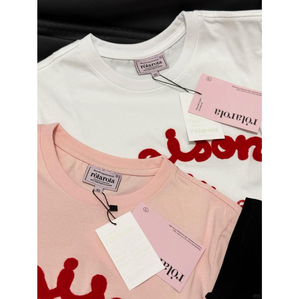 Rolarola Maison Rola Embroidery T-shirt วอนยอง เสื้อเกาหลี ระบายอากาศดี ราคา ถูกที่สุด ดีลบีเคเค แกลเลอรีภาพที่ 7
