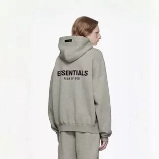 ส่วนลด 50 % Essentials SS22 Hoodie Fear of God เสื้อฮู้ด Logo กำมะหยี่ โอเวอร์ไซส์