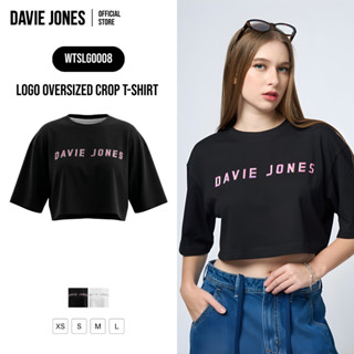 DAVIE JONES WOMEN [BE FEARLESS] เสื้อยืดผู้หญิง Logo Oversiz…