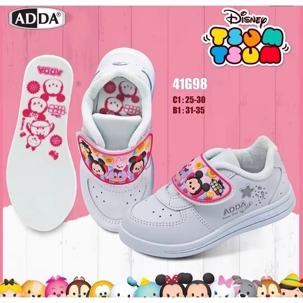 งานแพคถุง ไม่มีกล่อง ไม่มีไฟ มีบิลเบิกโรงเรียน ADDA รองเท้าพละ ลายซูมซูม