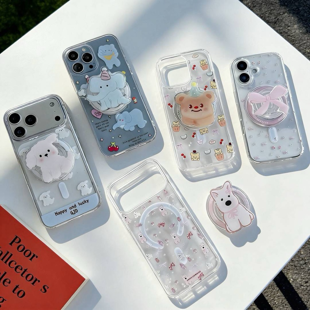 ( for IP17promax )เคส Mag ลายการ์ตูน *Griptok เคสอะคริลิคสกรีนลาย สำหรับรุ่นไอโฟน11 12/12pro 13/14/15/16/17 17pro