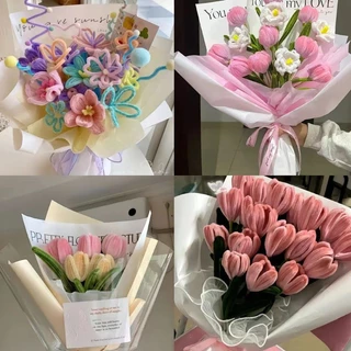 100เส้น DIY ลวดกำมะหยี่ ลวดกำมะหยี่ขนาด 30cm ทำดอกไม้ โมอานุย ลวดทำดอกไม้ งานประดิษฐ์ สีพาสเทล สำหรับงานฝีมือ ส่งตรงจ