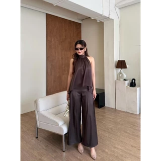 Marine Set ชุดเซ็ทขายาว 2 ชิ้น เสื้อคอเต่าแขนกุดตัวยาว ชุดเซ็ทขายาว ใส่สบาย งานเสื้อทรงสวย BETTY (B060)