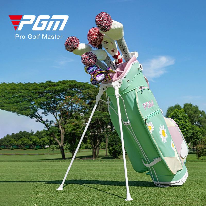 กระเป๋าใส่ไม้กอล์ฟ 5 ช่อง มีขาตั้ง สีเขียวลายดอกเดซี่ (QB188) PGM Golf Daisy Stand Bag ราคา ถูกที่สุด ดีลบีเคเค แกลเลอรีภาพที่ 2