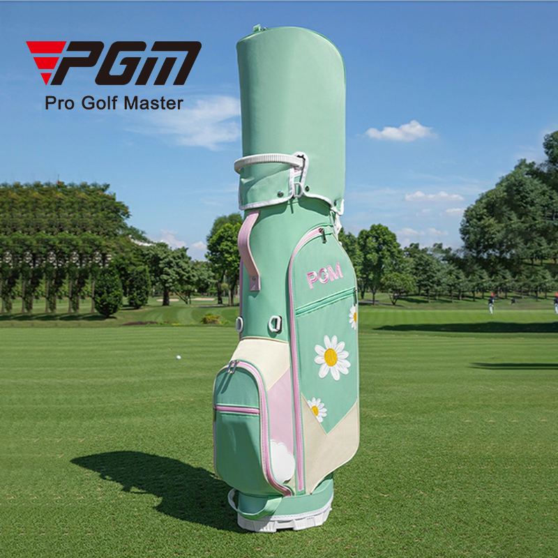 กระเป๋าใส่ไม้กอล์ฟ 5 ช่อง มีขาตั้ง สีเขียวลายดอกเดซี่ (QB188) PGM Golf Daisy Stand Bag ราคา ถูกที่สุด ดีลบีเคเค แกลเลอรีภาพที่ 3