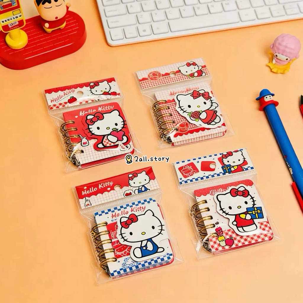 Sanrio สมุดสันห่วงเล็ก แม่เหล็ก ลายคิตตี้ Hello Kitty DMX-22215